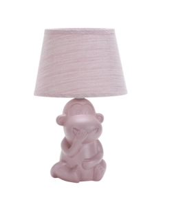 Lumetto 'monkey non parlo' rosa, e14